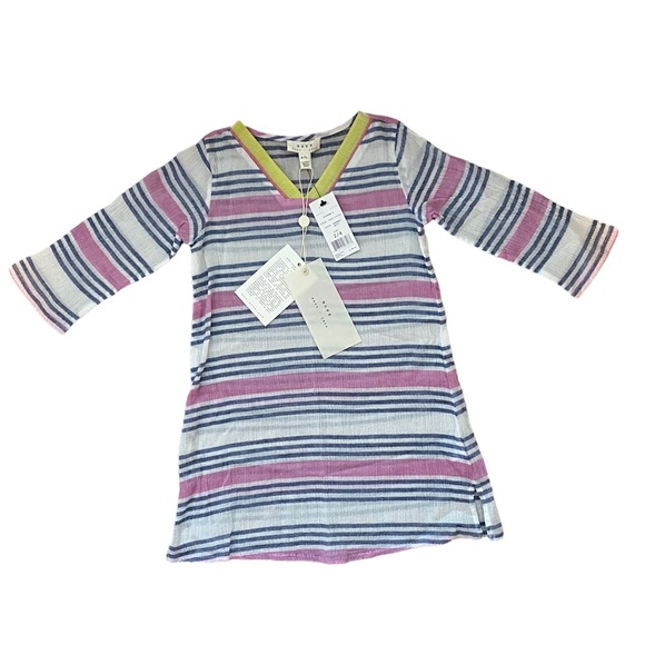 Soft Joie Krishna Voile Girls Tunic Dress Coverup Gauzy Verbena Striped
